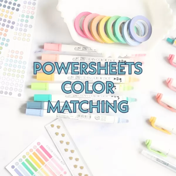 PowerSheets Color Matching and Free Printable Sticky Note