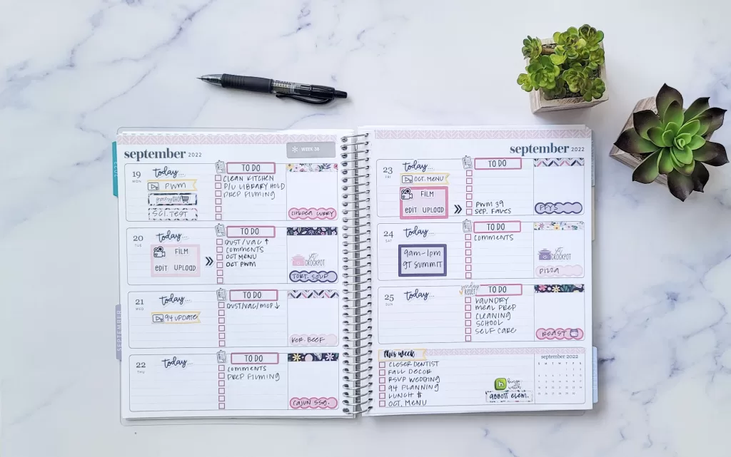 How to choose the best planner layout with Erin Condren Horizontal LifePlanner example for weekly planning